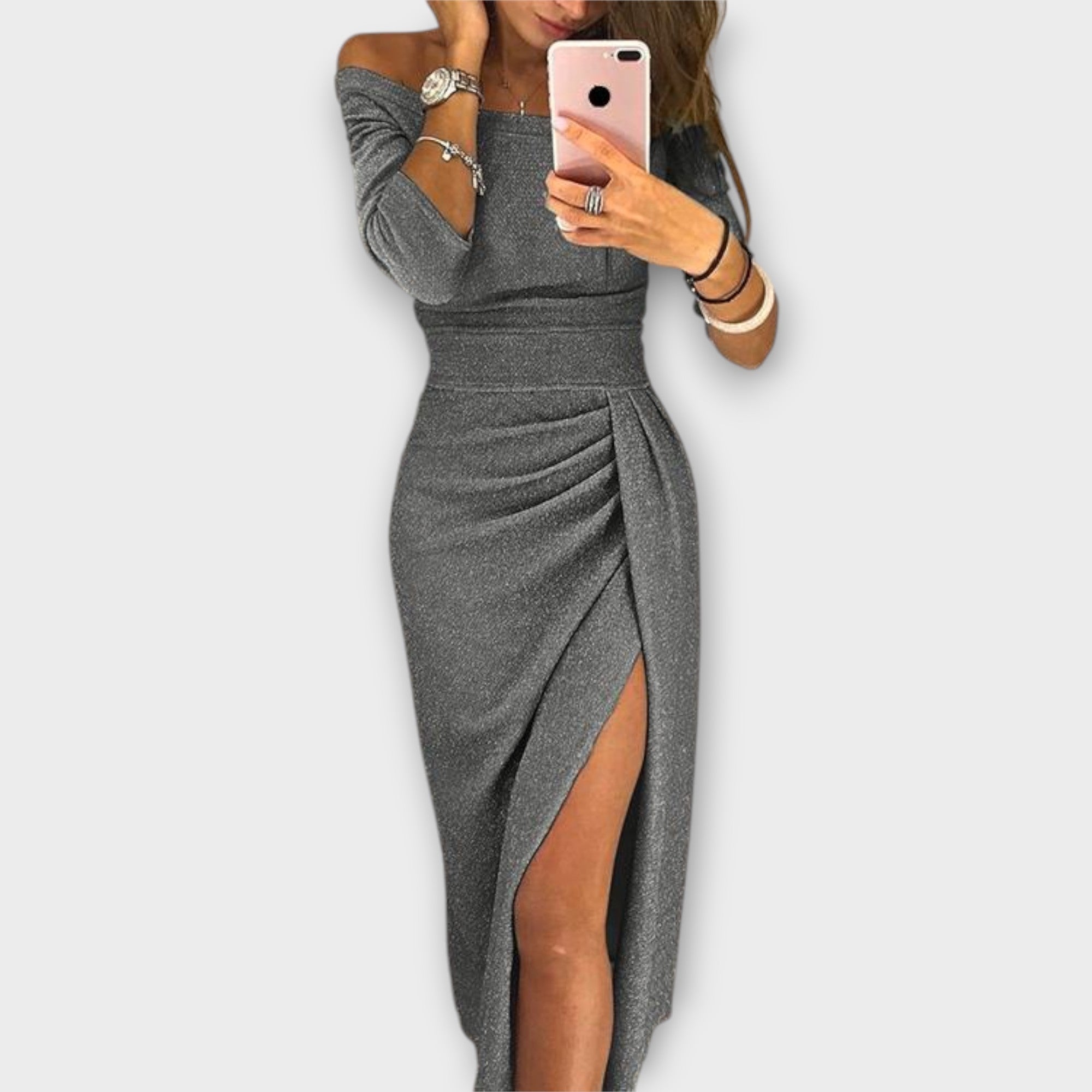 Lena | Elegáns vállnélküli ruha nőknek