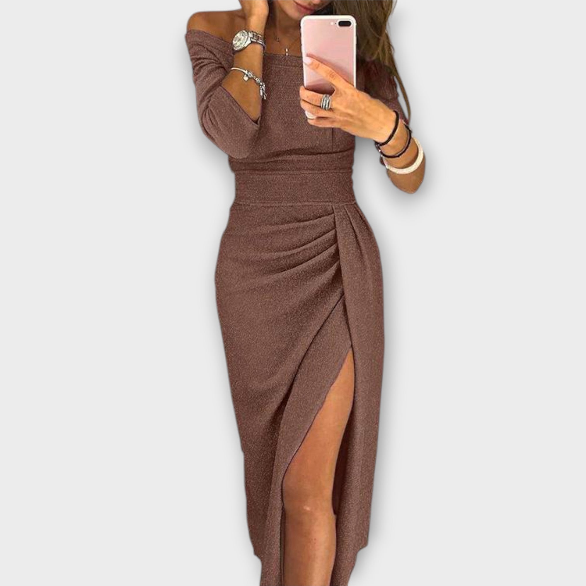 Lena | Elegáns vállnélküli ruha nőknek