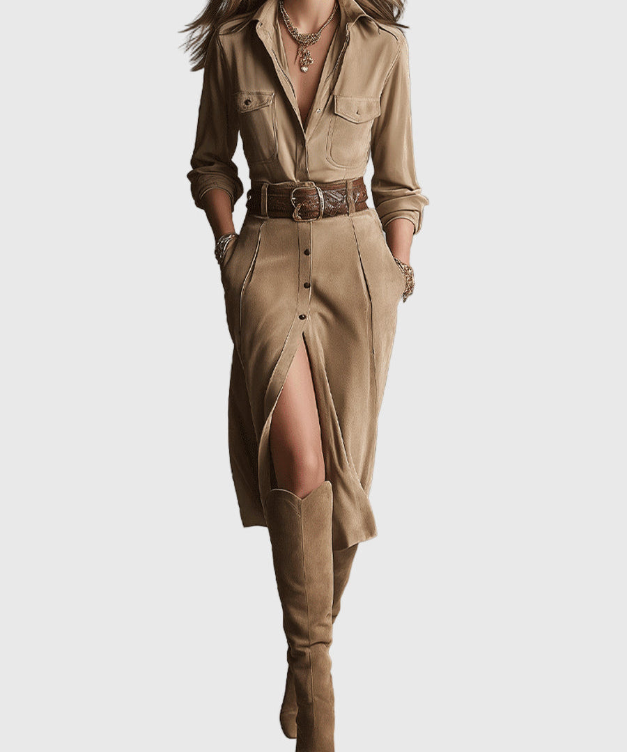 Szofia | Elegáns Suéd Ruha