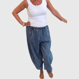 Ilona | Laza egyszínű hosszú nadrág