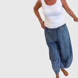 Ilona | Laza egyszínű hosszú nadrág