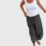 Ilona | Laza egyszínű hosszú nadrág