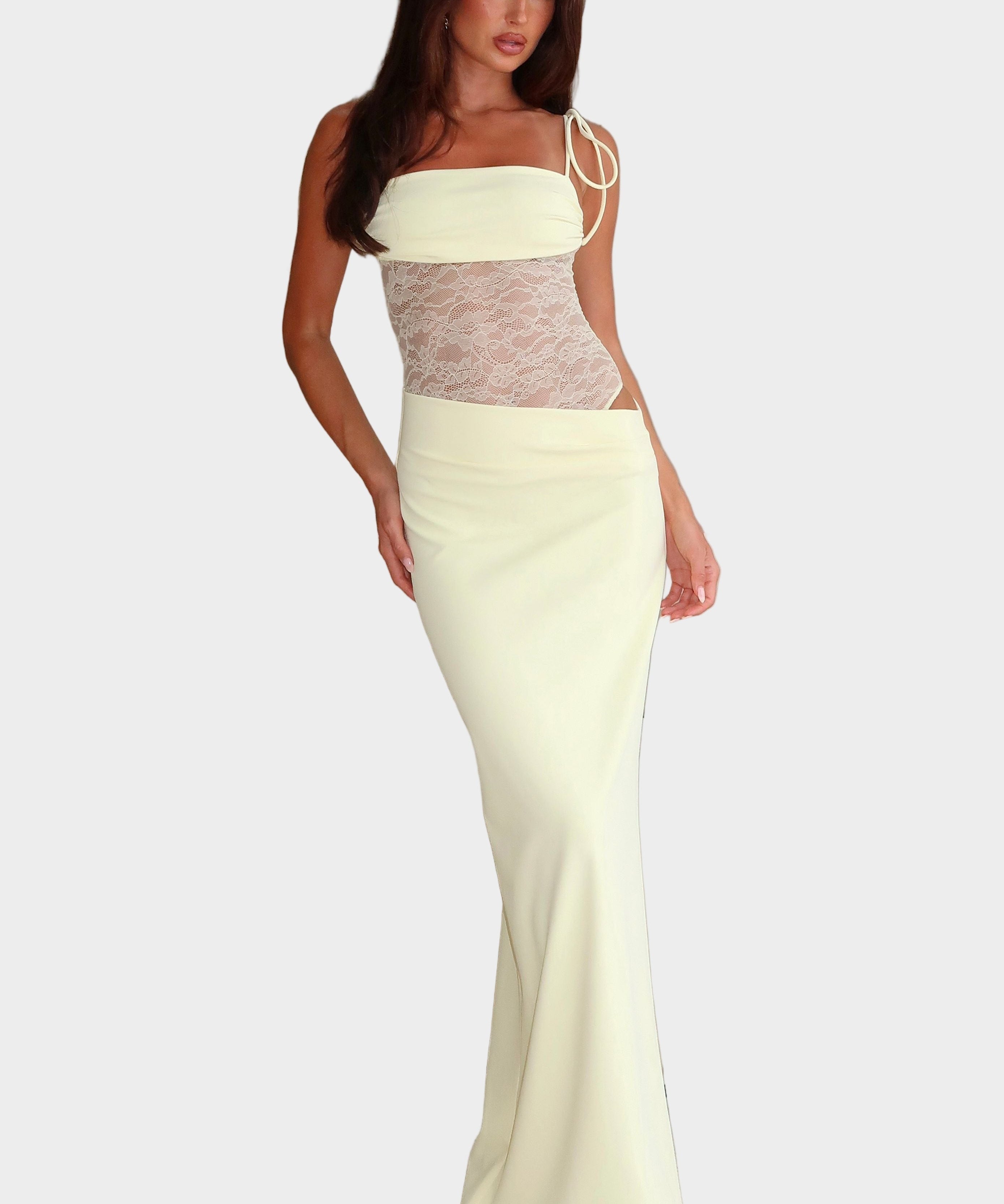 Fanni | Elegáns pasztell sárga ruha