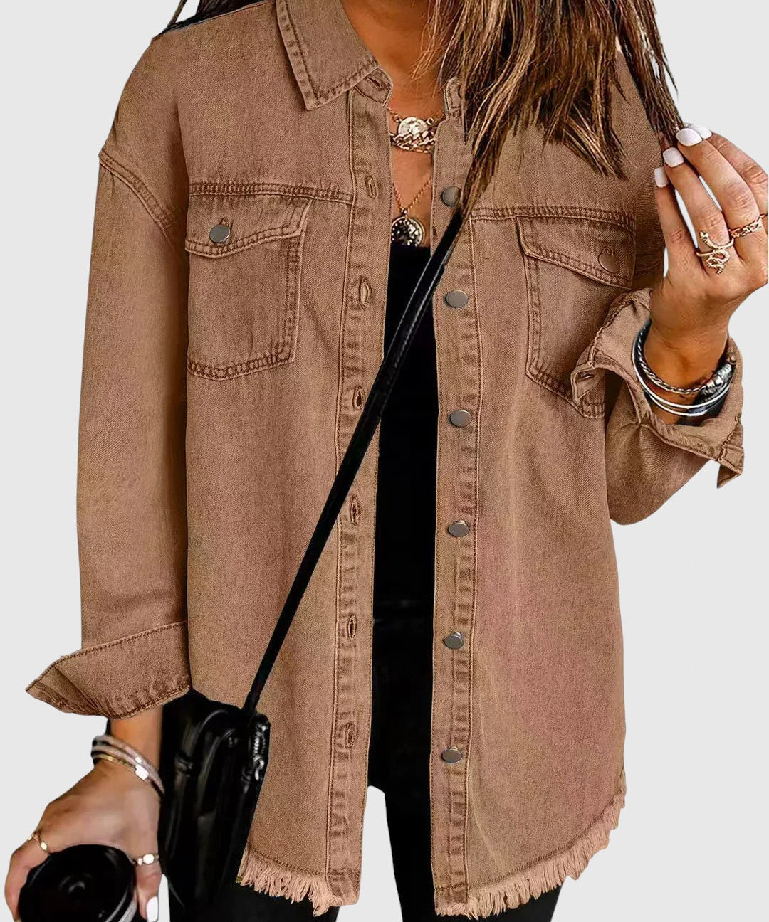 Róza | Női városi bőrkabát elegáns