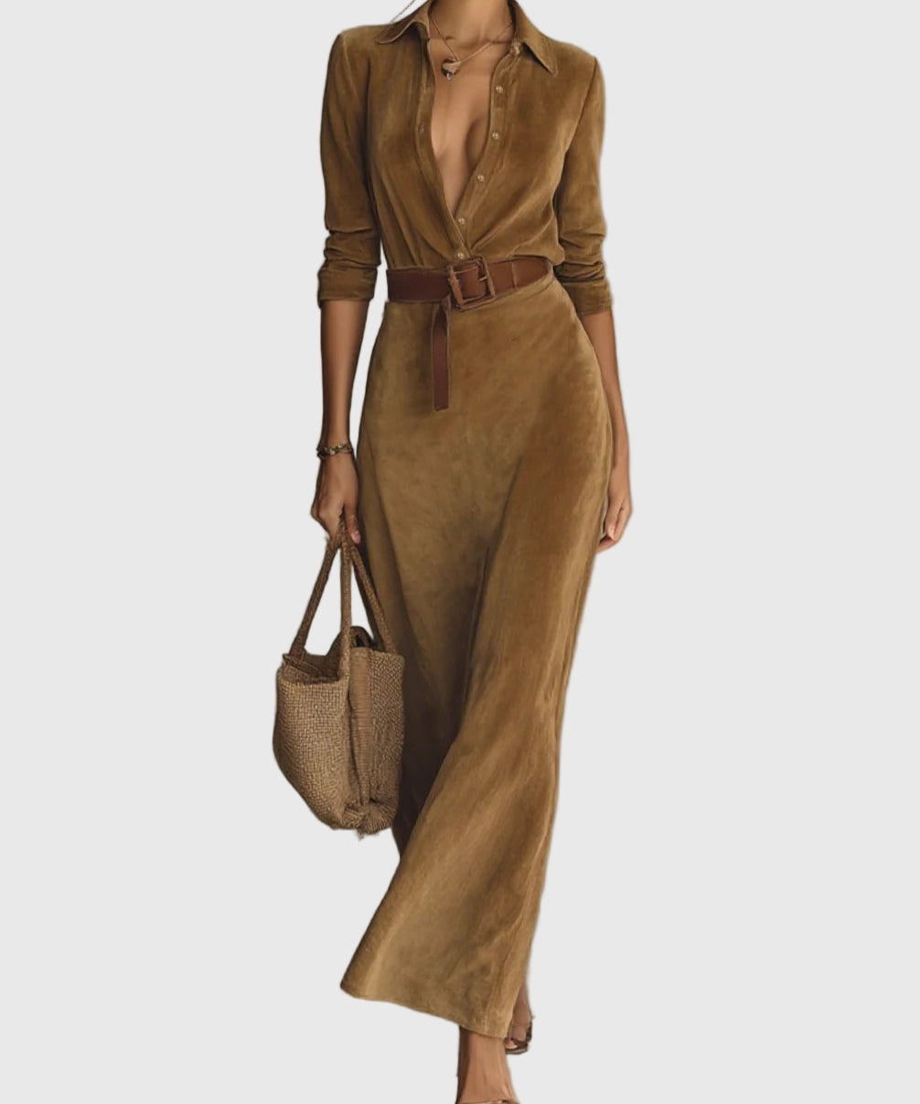 Janeta | Luxus velúr maxi ruha