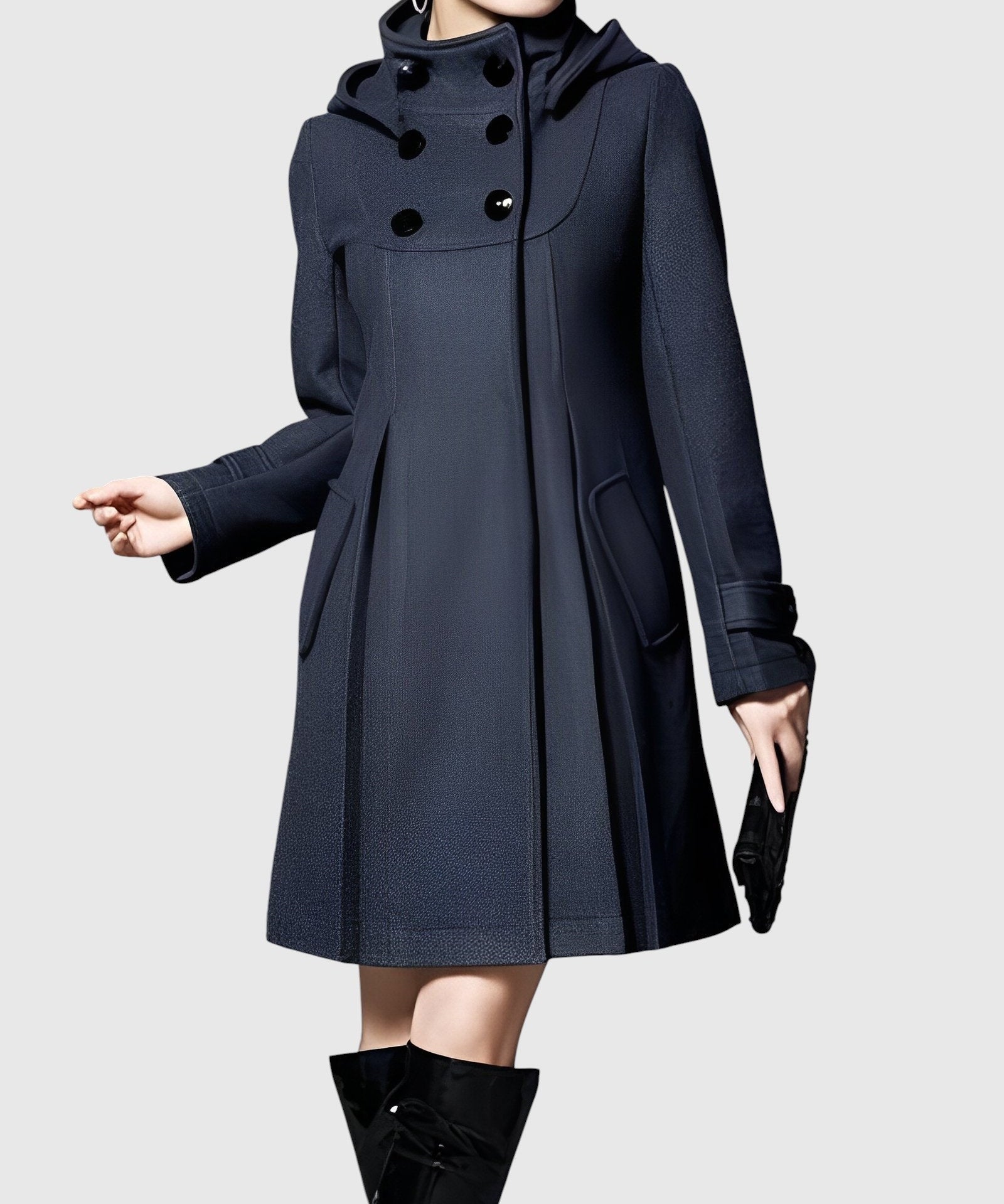 Karolina | Elegáns női kabát állítható kapucnival