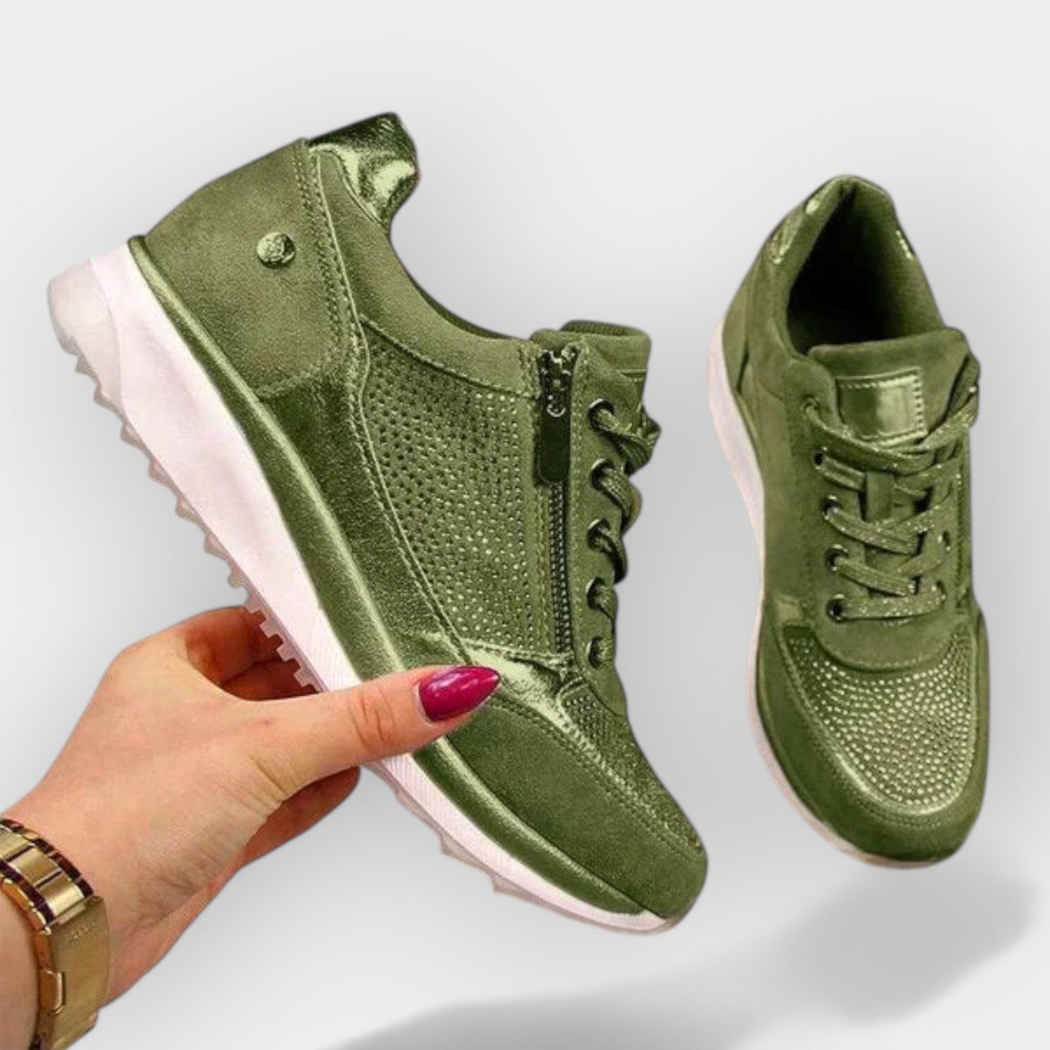 Virág | Kényelmes cipzáras sportcipő dizájn